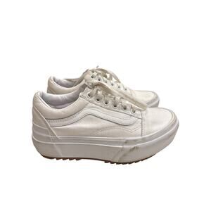 Vans Old Skool Men Sz 4.5 Women 6 Gum Sole Stacked Canvas Skate Sneakers Shoes